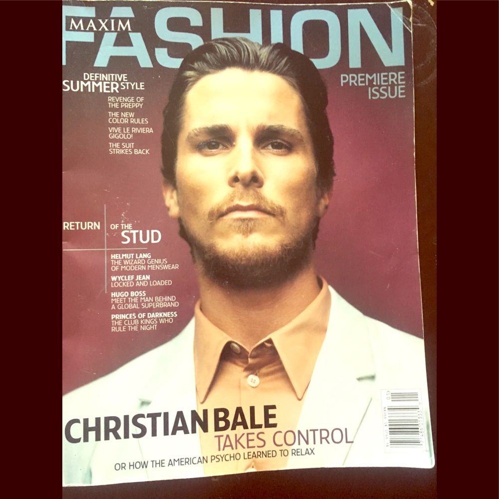 Maxim Fashion Premier Christian Bale magazine